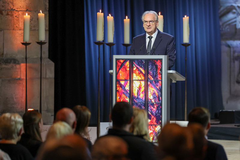 Ministerpräsident Dr. Reiner Haseloff während seiner Rede.