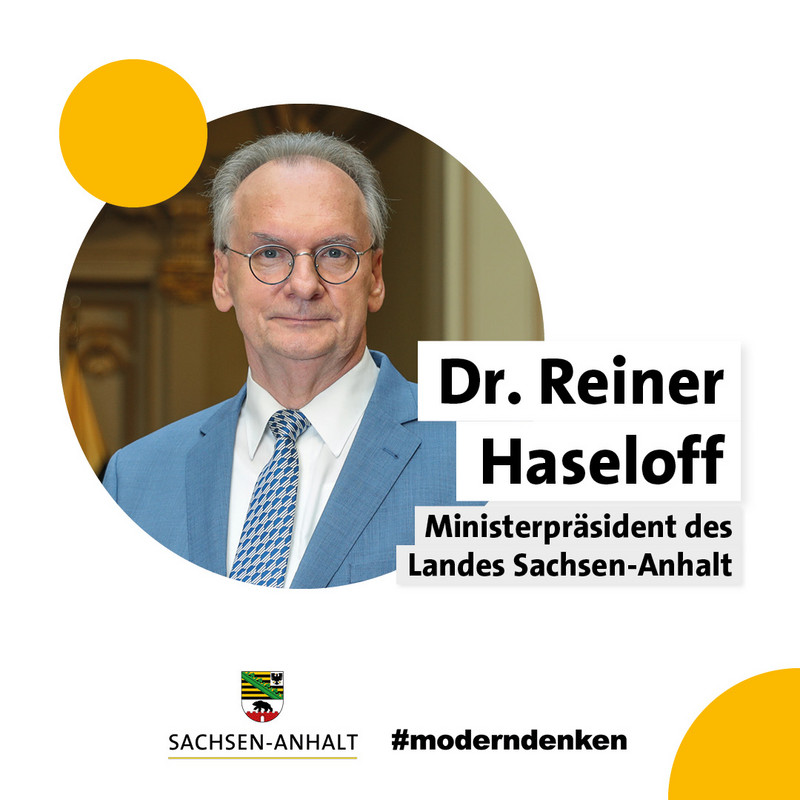Das Bild zeigt Ministerpräsident Dr. Reiner Haseloff.